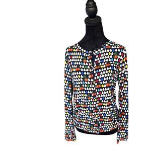 49AV Junko Shimada Novelty Print Cardigan Japan Size 40